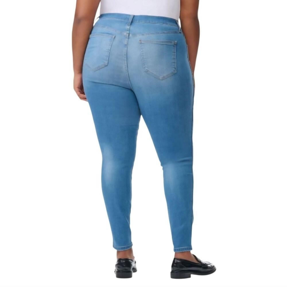 Kirkland Women's Blue High-Rise Stretch Skinny Jeans Classic Denim Size 20 (XXL) - Picture 11 of 14